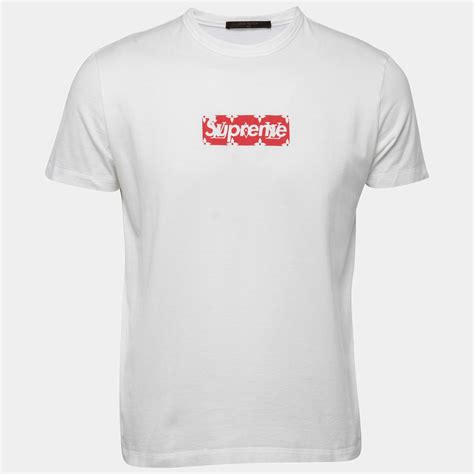 supreme x louis vuitton box logo tee white|supreme box tees.